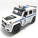 Play Car 1 18 M-Benz B-800 Russian Police Car Model Alloy Metal Pull Back Die-Cast Car Diecast Metal Pullback Toy Car with Openable Doors &amp; Light Music Toys for Kids - White
