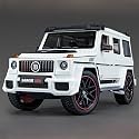 Play Car 1 18 M-Benz Brabus 800 Model Car Sports Car Exclusive Alloy Metal Pull Back Die-Cast Car Diecast Metal Pullback Toy Car with Openable Doors &amp; Light Music Toys for Kids - White
