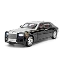 Play Car 1 18 Rolls-Royce Phantom Model Car Sports Car Exclusive Alloy Metal Pull Back Die-Cast Car Diecast Metal Pullback Toy Car with Openable Doors &amp; Light Music Toys for Kids - Silver