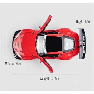 play car 1 22 big t supra gr lbwk model car sports car exclusive alloy metal pull back die-cast car diecast metal pullback toy car with openable doors amp light music toys for kids - red