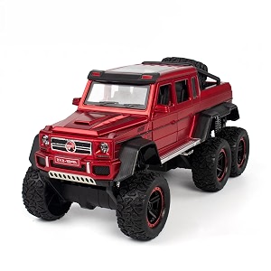play car 1 22 m-benz g-class 6  6 model car sports car exclusive alloy metal pull back die-cast car diecast metal pullback toy car with openable doors amp light music toys for kids - red