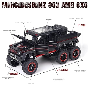 play car 1 22 m-benz g-class 6  6 model car sports car exclusive alloy metal pull back die-cast car diecast metal pullback toy car with openable doors amp light music toys for kids - black