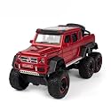 Play Car 1 22 M-Benz G-Class 6 * 6 Model Car Sports Car Exclusive Alloy Metal Pull Back Die-Cast Car Diecast Metal Pullback Toy Car with Openable Doors &amp; Light Music Toys for Kids - Red
