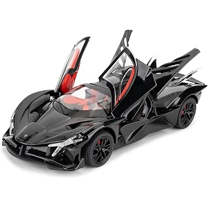 play car 1 24 apollo evo model car sports car exclusive alloy metal pull back die-cast car diecast metal pullback toy car with openable doors amp light music toys for kids - black