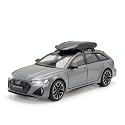 Play Car 1 24 Audi Rs6 Model Car Sports Car Exclusive Alloy Metal Pull Back Die-Cast Car Diecast Metal Pullback Toy Car with Openable Doors &amp; Light Music Toys for Kids - Gray