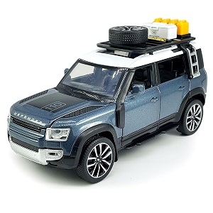 play car 1 24 authorized land rover defender model car sports car alloy metal pull back car diecast metal pullback toy car with openable doors amp light music toys for kids - blue