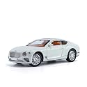 Play Car 1 24 Bentley Continental Model Car Sports Car Exclusive Alloy Metal Pull Back Die-Cast Car Diecast Metal Pullback Toy Car with Openable Doors &amp; Light Music Toys for Kids - White