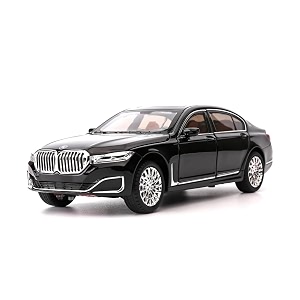 play car 1 24 bmw 7 series 760li model car sports car alloy metal pull back die-cast car diecast metal pullback toy car with openable doors amp light music toys for kids - black