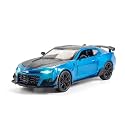 Play Car 1 24 CB Model Car Sports Car Exclusive Alloy Metal Pull Back Die-Cast Car Diecast Metal Pullback Toy Car with Openable Doors &amp; Light Music Toys for Kids - Blue