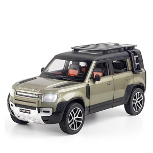 play car 1 24 diecast model car pullback vehicle toy collection for land rover new defender kids gift with sound and light olive