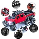 Play Car 1 24 Ford Raptor Model Car Sports Car Alloy Metal Pull Back Die-Cast Car Diecast Metal Pullback Toy Car with Openable Doors &amp; Light Music Toys for Kids - Red
