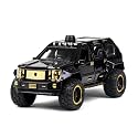 Play Car 1 24 George Patton Model Car Sports Car Exclusive Alloy Metal Pull Back Die-Cast Car Diecast Metal Pullback Toy Car with Openable Doors &amp; Light Music Toys for Kids - Black