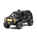 Play Car 1 24 George Patton Model Car Sports Car Alloy Metal Pull Back Die-Cast Car Diecast Metal Pullback Toy Car with Openable Doors &amp; Light Music Toys for Kids - Mate Black