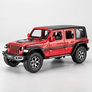 play car 1 24 jeeps wrangler rubicon model car sports car exclusive alloy metal pull back die-cast car diecast metal pullback toy car with openable doors amp light music toys for kids - red