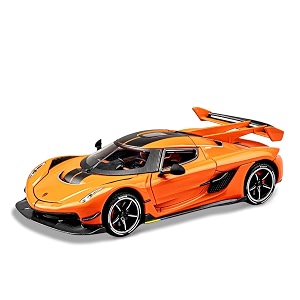 play car 1 24 koenigsegg one model car sports car exclusive alloy metal pull back die-cast car diecast metal pullback toy car with openable doors amp light music toys for kids - orange