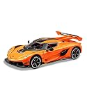 Play Car 1 24 Koenigsegg One Model Car Sports Car Exclusive Alloy Metal Pull Back Die-Cast Car Diecast Metal Pullback Toy Car with Openable Doors &amp; Light Music Toys for Kids - Orange
