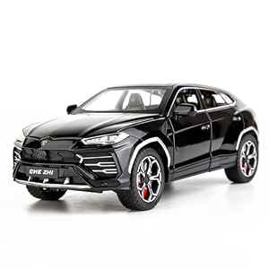 play car 1 24 l urus model car sports car exclusive alloy metal pull back die-cast car diecast metal pullback toy car with openable doors amp light music toys for kids - black