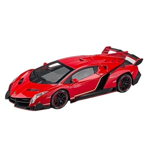 play car 1 24 l venom model car sports car alloy metal pull back car diecast metal pullback toy car with openable doors amp light music toys for kids - red