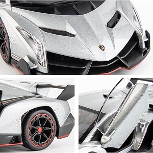 play car 1 24 l venom model car sports car alloy metal pull back car diecast metal pullback toy car with openable doors amp light music toys for kids - silver