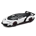 Play Car 1 24 L Venom Model Car Sports Alloy Metal Pull Back Car Diecast Metal Pullback Toy Car with Openable Doors &amp; Light Music Toys for Kids - White