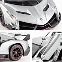 Play Car 1 24 L Venom Model Car Sports Car Alloy Metal Pull Back Car Diecast Metal Pullback Toy Car with Openable Doors &amp; Light Music Toys for Kids - Silver