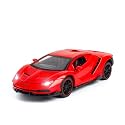 Play Car 1 24 Lambo Sports Car Model Car Alloy Metal Pull Back Die-Cast Car Diecast Metal Pullback Toy Car with Openable Doors &amp; Light Music Toys for Kids - Red