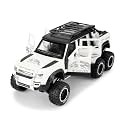Play Car 1 24 Land Rover Pickup 6 * 6 Model Car Sports Car Alloy Metal Pull Back Car Diecast Metal Pullback Toy Car with Openable Doors &amp; Light Music Toys for Kids - White