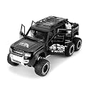 Play Car 1 24 Land Rover Pickup 6 * 6 Model Car Sports Car Alloy Metal Pull Back Car Diecast Metal Pullback Toy Car with Openable Doors &amp; Light Music Toys for Kids - Black