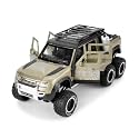 Play Car 1 24 Land Rover Pickup 6 * 6 Model Car Sports Car Alloy Metal Pull Back Car Diecast Metal Pullback Toy Car with Openable Doors &amp; Light Music Toys for Kids - Green