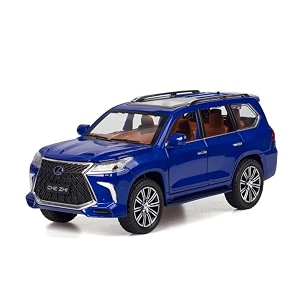 play car 1 24 lexus lx570 model car sports car exclusive alloy metal pull back die-cast car diecast metal pullback toy car with openable doors amp light music toys for kids - blue