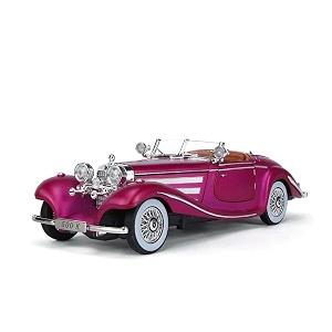 play car 1 24 m-benz 500k model car sports car exclusive alloy metal pull back die-cast car diecast metal pullback toy car with openable doors amp light music toys for kids - pink