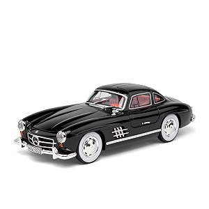 play car 1 24 m-benz 300sl model car sports car exclusive alloy metal pull back die-cast car diecast metal pullback toy car with openable doors amp light music toys for kids - black