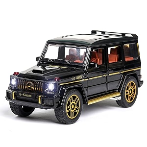 play car 1 24 m amg g63 g klessa toy car metal pull back diecast car with openable door and sound light gifts toys for kids black 