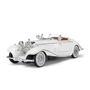 play car 1 24 m-benz 500k model car sports car exclusive alloy metal pull back die-cast car diecast metal pullback toy car with openable doors amp light music toys for kids - white