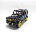 Play Car 1 24 M-Benz G63 Russian Police Car Model Car Sports Car Alloy Metal Pull Back Car Diecast Metal Pullback Toy Car with Openable Doors &amp; Light Music Toys for Kids - Black