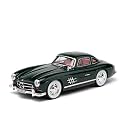Play Car 1 24 M-Benz 300Sl Model Car Sports Car Exclusive Alloy Metal Pull Back Die-Cast Car Diecast Metal Pullback Toy Car with Openable Doors &amp; Light Music Toys for Kids - Green