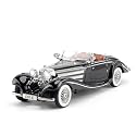 Play Car 1 24 M-Benz 500K Model Car Sports Car Exclusive Alloy Metal Pull Back Die-Cast Car Diecast Metal Pullback Toy Car with Openable Doors &amp; Light Music Toys for Kids - Black