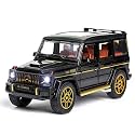 Play Car 1 24 M AMG G63 G KLESSA Toy Car Metal Pull Back Diecast Car with Openable Door and Sound Light, Gifts Toys for Kids【 Black 】