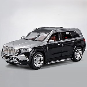 play car 1 24 maybach amg gls63 model car sports car exclusive alloy metal pull back die-cast car diecast metal pullback toy car with openable doors amp light music toys for kids - silver