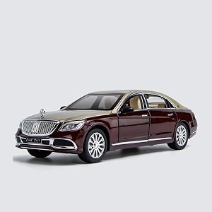 play car 1 24 maybach amg gls600 model car sports car alloy metal pull back car diecast metal pullback toy car with openable doors amp light music toys for kids - golden