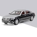 Play Car 1 24 Maybach Amg Gls600 Model Car Sports Car Alloy Metal Pull Back Car Diecast Metal Pullback Toy Car with Openable Doors &amp; Light Music Toys for Kids - Silver
