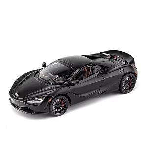 play car 1 24 mclaren 720s convertible model car alloy metal pull back die-cast car diecast metal pullback toy car with openable doors amp light music toys for kids - black