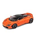 Play Car 1 24 Mclaren 720S Convertible Model Car Alloy Metal Pull Back Die-Cast Car Diecast Metal Pullback Toy Car with Openable Doors &amp; Light Music Toys for Kids - Orange