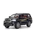Play Car 1 24 Prado Model Car Sports Car Exclusive Alloy Metal Pull Back Die-Cast Car Diecast Metal Pullback Toy Car with Openable Doors &amp; Light Music Toys for Kids - Black