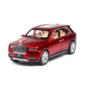 play car 1 24 rolls-royce cullinan model model car alloy metal pull back die-cast car diecast metal pullback toy car with openable doors amp light music toys for kids - red