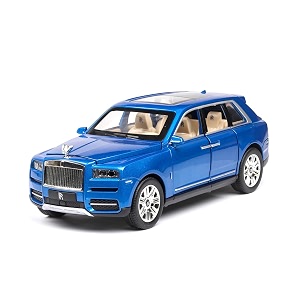 play car 1 24 rolls-royce cullinan model model car sports car alloy metal pull back car diecast metal pullback toy car with openable doors amp light music toys for kids - blue