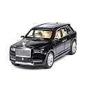 Play Car 1 24 Rolls-Royce Cullinan Model Model Car Sports Car Alloy Metal Pull Back Car Diecast Metal Pullback Toy Car with Openable Doors &amp; Light Music Toys for Kids - Black