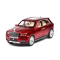 Play Car 1 24 Rolls-Royce Cullinan Model Model Car Alloy Metal Pull Back Die-Cast Car Diecast Metal Pullback Toy Car with Openable Doors &amp; Light Music Toys for Kids - Red