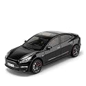 Play Car 1 24 Tesla Model 3 Model Car Sports Car Alloy Metal Pull Back Die-Cast Car Diecast Metal Pullback Toy Car with Openable Doors &amp; Light Music Toys for Kids - Black