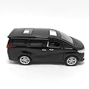 Play Car 1 32 Alphard Model Car Sports Car Exclusive Alloy Metal Pull Back Die-Cast Car Diecast Metal Pullback Toy Car with Openable Doors &amp; Light Music Toys for Kids - Black